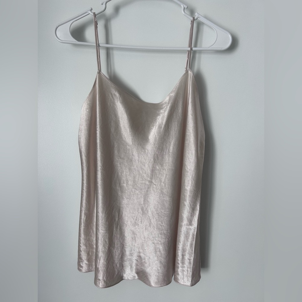 Vince Satin Spaghetti-Strap Camisole in Blush